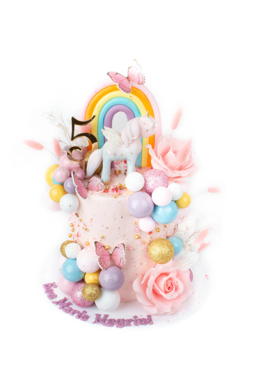 Tort Unicorn cu bile pentru Maria